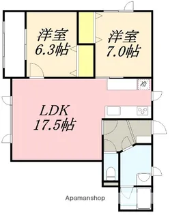 ウエスト桔梗【203号室】の間取り