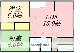 ベルビューラ桔梗【105号室】の間取り