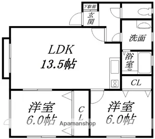 メゾンリッチ【202号室】の間取り
