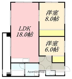 ルーヴルヤマトⅠ【205号室】の間取り