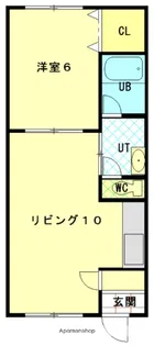 ピュアパレス乃木【201号室】の間取り