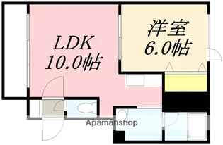めぞん伍番館【201号室】の間取り