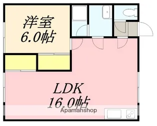 コーポ衣笠 NO5【2-1号室】の間取り