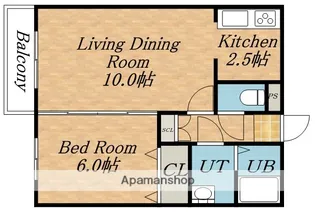 コンフォートパレス花園【1階】の間取り