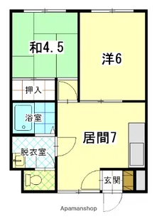 メゾンパティオ花園【10号室】の間取り