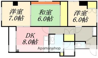 フラットフォーレスト2【101号室】の間取り