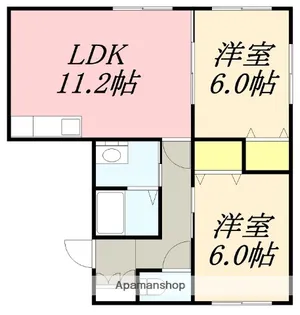 リヴェール日乃出【E号室】の間取り