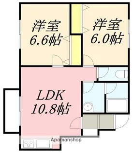日吉ヶ丘ハイツ【102号室】の間取り