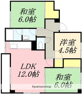 ポートビュー函館【303号室】の間取り
