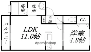 ルミエール宝来(ルミエールホウライ)【104号室】の間取り