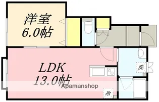 ラルージュコート 【LA ROUGE COURT】【B-101号室】の間取り