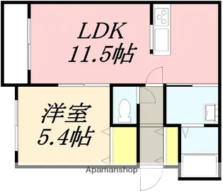 パーク五稜郭館(パークゴリョウカクカン)【101号室】の間取り