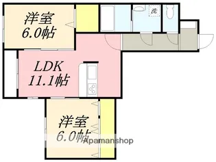FRENCIA MATSUKAGE(フレンシア松陰)【103号室】の間取り