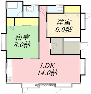 グットホーム的場【101号室】の間取り