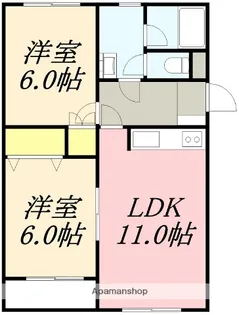 グロリアハイツ的場【3階】の間取り