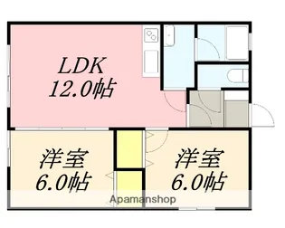 メゾンパティオ的場【1階】の間取り