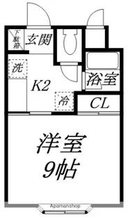 CLAIRE港町(クレール港町)【307号室】の間取り