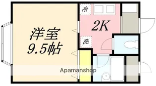 CLAIRE港町【104号室】の間取り