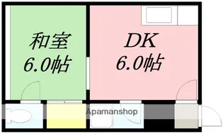 コーポ港【2-F号室】の間取り