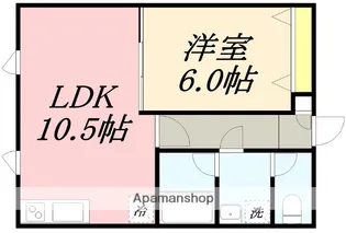 CASA港町【204号室】の間取り