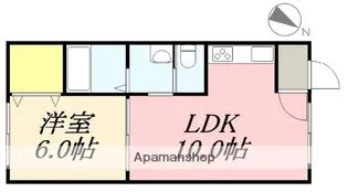 ピュアパレス港【411号室】の間取り