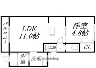 ラピスコート港(ラピスコートミナト)【3階】の間取り