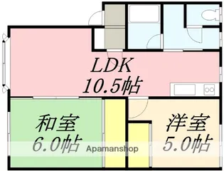 高丘第8桧荘【22号室】の間取り