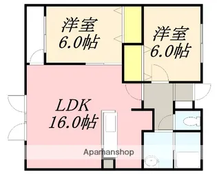 Wells【201号室】の間取り