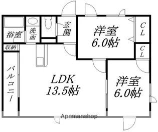 めぞん七番館【202号室】の間取り