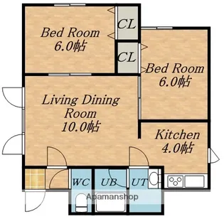 メゾンエクセラE【101号室】の間取り