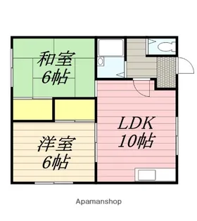 北海マンションⅠ【202号室】の間取り