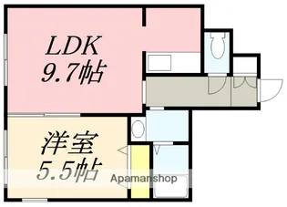 ARIETE千代台【102号室】の間取り