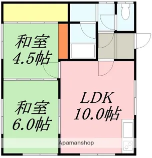 クリエイト時任【207号室】の間取り