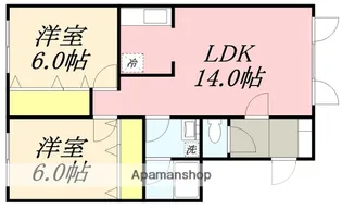 グランドハイムTOKITOU−B【103号室】の間取り