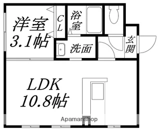 PERAZZI時任(ペラッツィ時任)【305号室】の間取り