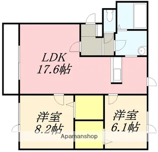 ビラミカエルNO.7【102号室】の間取り