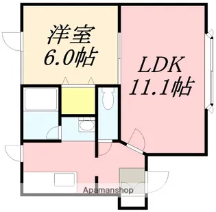 エルカミーノⅠ【102号室】の間取り