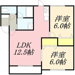 プランドール【202号室】の間取り