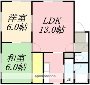 ソフィール湯川【2階】の間取り