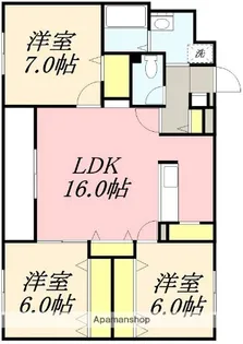 クレールマンション湯の川【3階】の間取り