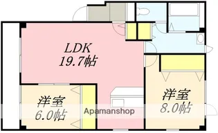 サンエスタシオン湯川【207号室】の間取り