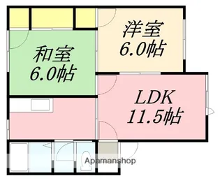 カーサ湯の浜Ⅰ【1階】の間取り
