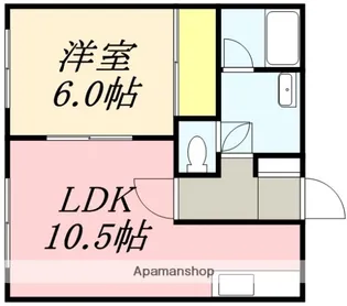 カーサ湯の浜Ⅱ【202号室】の間取り