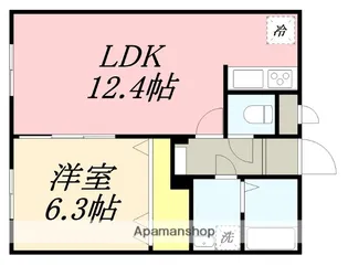 SEINT ROCK湯浜(セイントロック湯浜)【203号室】の間取り