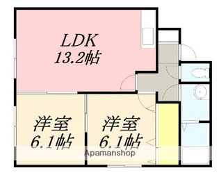 セイントロック湯浜【4階】の間取り