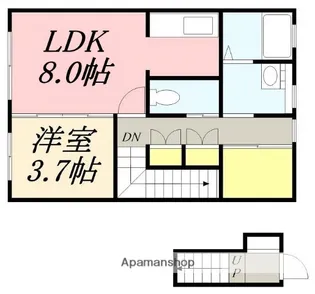サンシャイン【203号室】の間取り