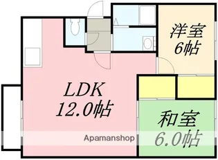 コーポ赤松Ⅱ【202号室】の間取り