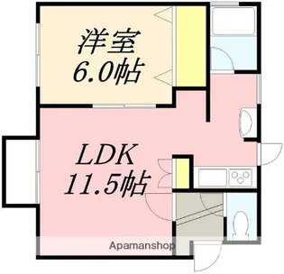 リトルパレット【102号室】の間取り