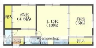 レジェンド大川【203号室】の間取り