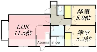メゾン・ド・KⅡ【2階】の間取り